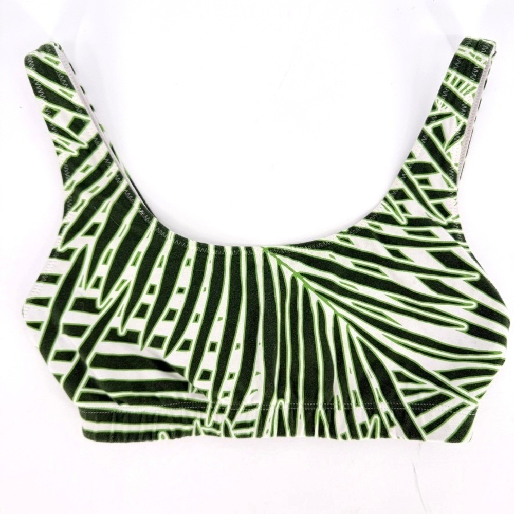 J Crew New Balance Collab Palm Leaf Tropical Reversible Sport Bra Top Womens S